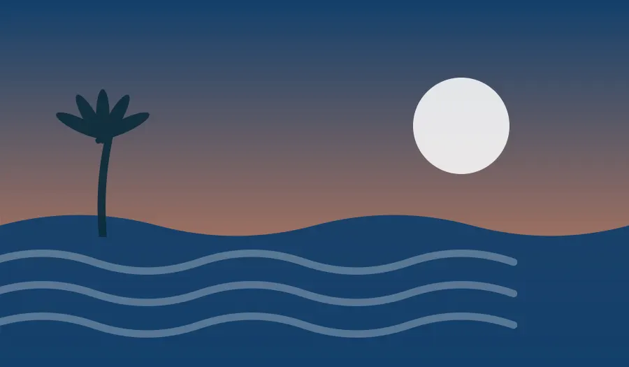 Ilustração de praia representando Coruripe